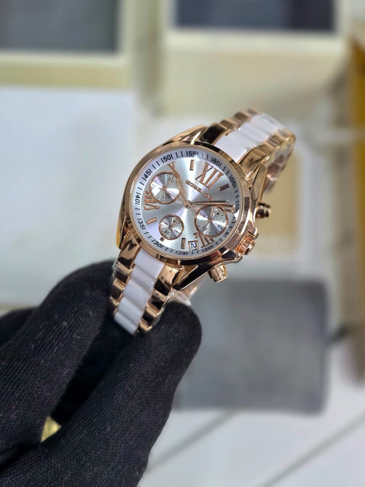 MK | WM05| White Women's Watch | 1:1 Quality- WHITE